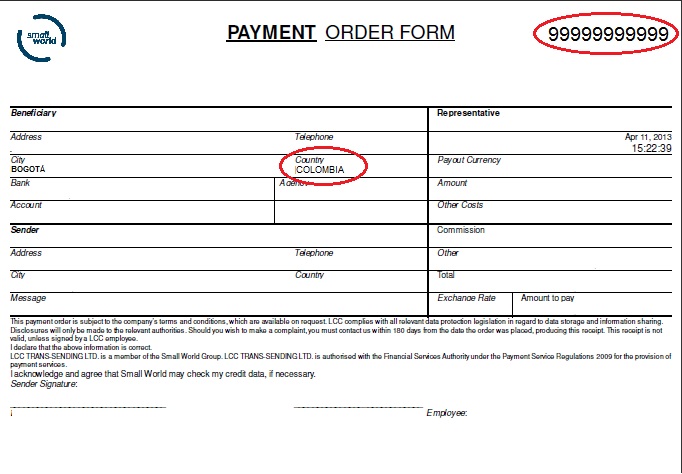 Statut de la transaction